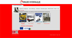 Desktop Screenshot of milde-hydraulik.com