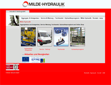 Tablet Screenshot of milde-hydraulik.com